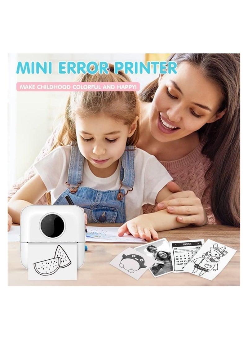 Label Printer,Portable Thermal Printer, Mini Photo Printer, Rechargeable Labeler, Small Bluetooth Inkless Printer