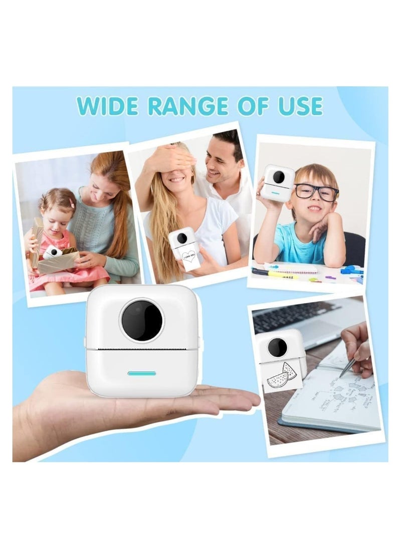 Label Printer,Portable Thermal Printer, Mini Photo Printer, Rechargeable Labeler, Small Bluetooth Inkless Printer