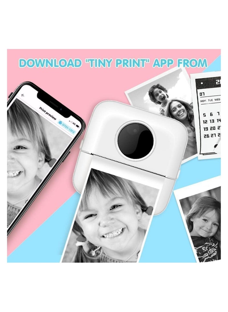 Label Printer,Portable Thermal Printer, Mini Photo Printer, Rechargeable Labeler, Small Bluetooth Inkless Printer