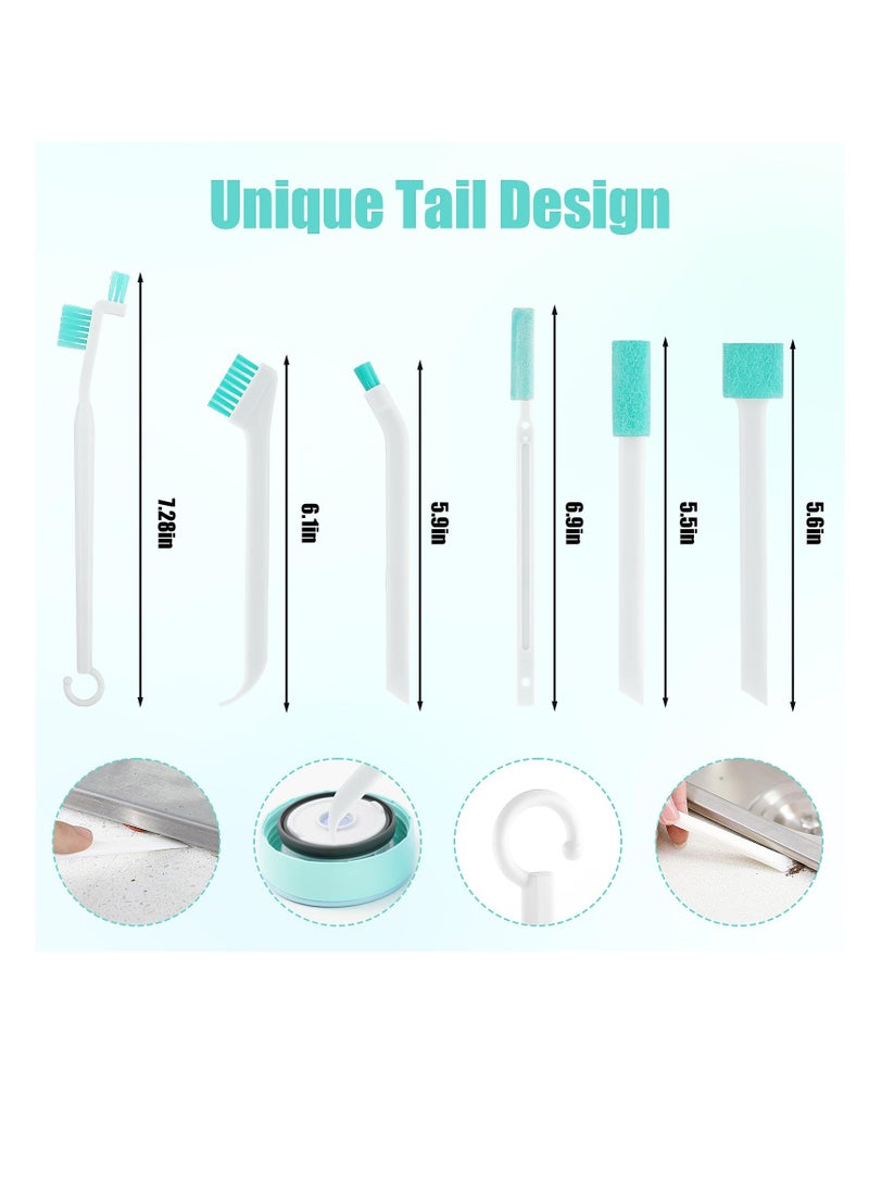 SYOSI Small Cleaning Brushes for Household, 8 Pcs Cleaning Gadgets, Crevice Cleaning Tool Set for Tight Spaces, Tiny Cleaning Brush for Window Track, Kitchen, Keyboard, Car Corner Cleaning - Image 2