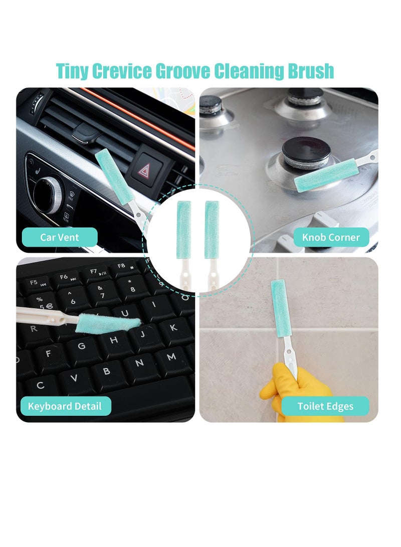 SYOSI Small Cleaning Brushes for Household, 8 Pcs Cleaning Gadgets, Crevice Cleaning Tool Set for Tight Spaces, Tiny Cleaning Brush for Window Track, Kitchen, Keyboard, Car Corner Cleaning - Image 5