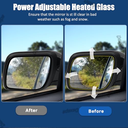 Dexepe Driver Side Mirror Assembly Compatible with Ford Explorer 2011-2019 Rearview Mirror with Power Heated Adjustable, Turn Signal, Puddle Lamp, Blind Spot Monitor Replace FO1320617 (9 Pin Left) - Image 5