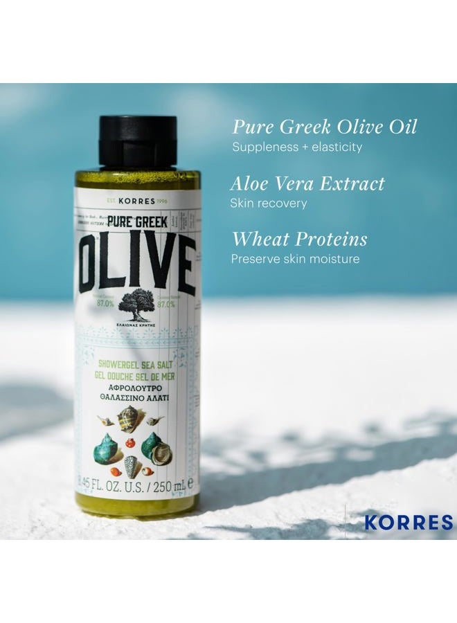 KORRES Olive Shower Gel, Sea Salt, 8.45 fl. oz. - Image 5