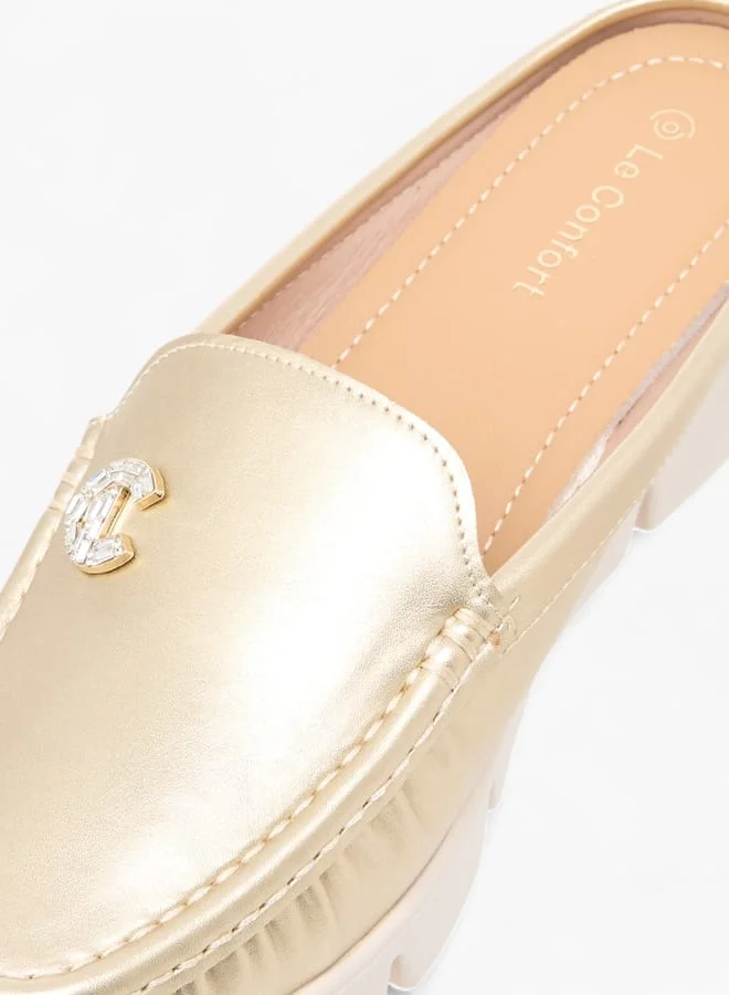 Le Confort Women Logo Embellished Slip-On Loafers Ramadan Collection