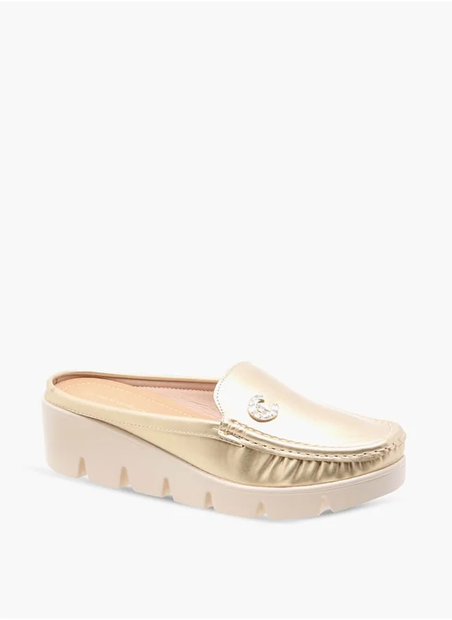 Le Confort Women Logo Embellished Slip-On Loafers