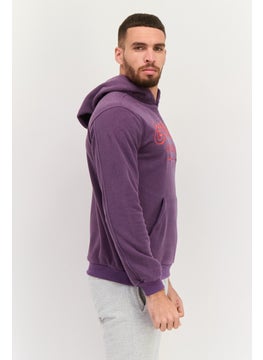 Gotcha Men Hooded Long Sleeve Embroidered Logo Sweatshirts, Purple  - Image 2