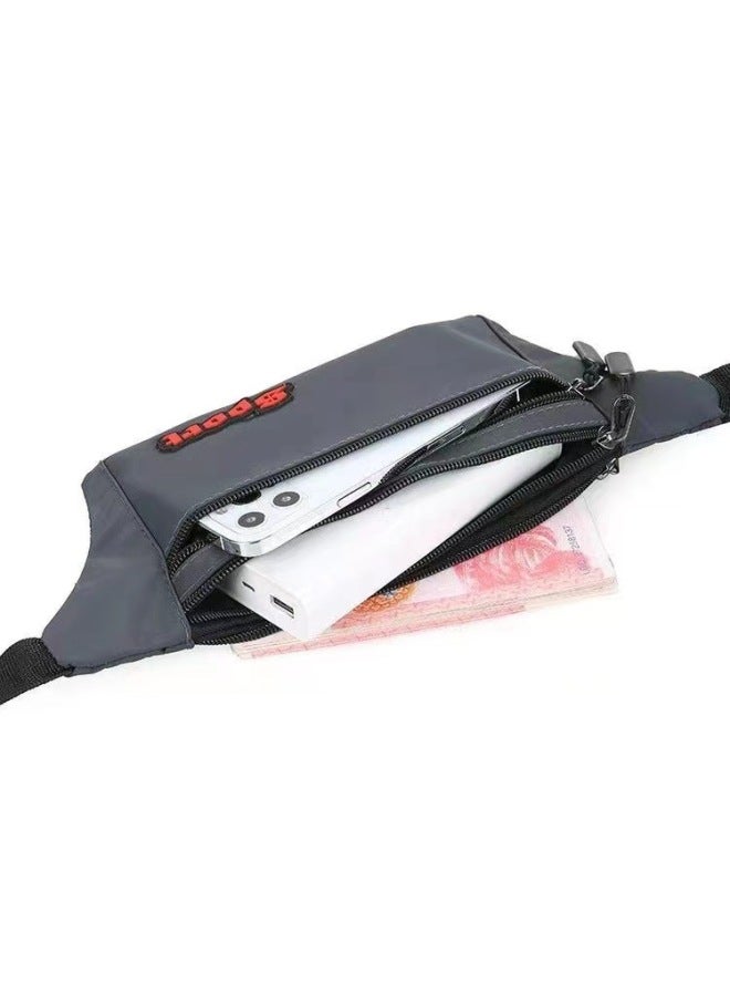 Generic Sports Outdoor Waist Bag Lightweight Invisible Thin Running Mobile Phone Waist Bag Close-fitting Cycling Bag Men's And Women's Wallet Mobile Phone Bag-Color:Red  - Image 4