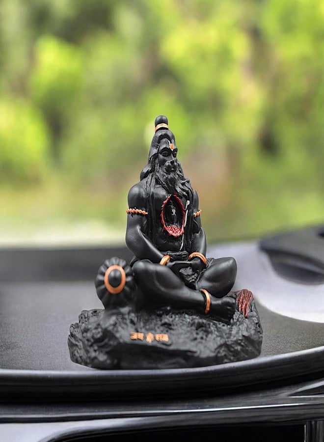 CHULO Hanuman Ji Idol for Car Dashboard, Bajrang Bali Murti for Home Temple, Black Matte Polyresin Statue for Protection, Good Luck & Vastu, Gift Item for Car, Office & Pooja (8 cm) - Image 1