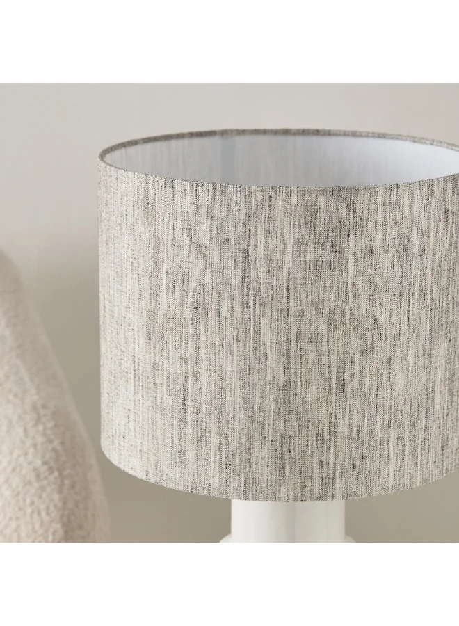 Home Box Zoe Vertell Ceramic Table Lamp With Linen Shade 58 X 32 Cm