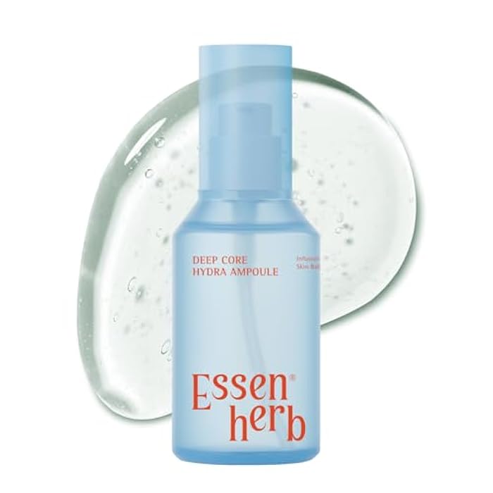 ESSENHERB Deep Core Hydra Ampoule – Korean Skincare Moisture-Layering Serum with Hyaluronic Acid, Panthenol & Botanical Complex – Lightweight Hydration for Dry or Combination Skin – 4.05 fl oz (120ml) - Image 1