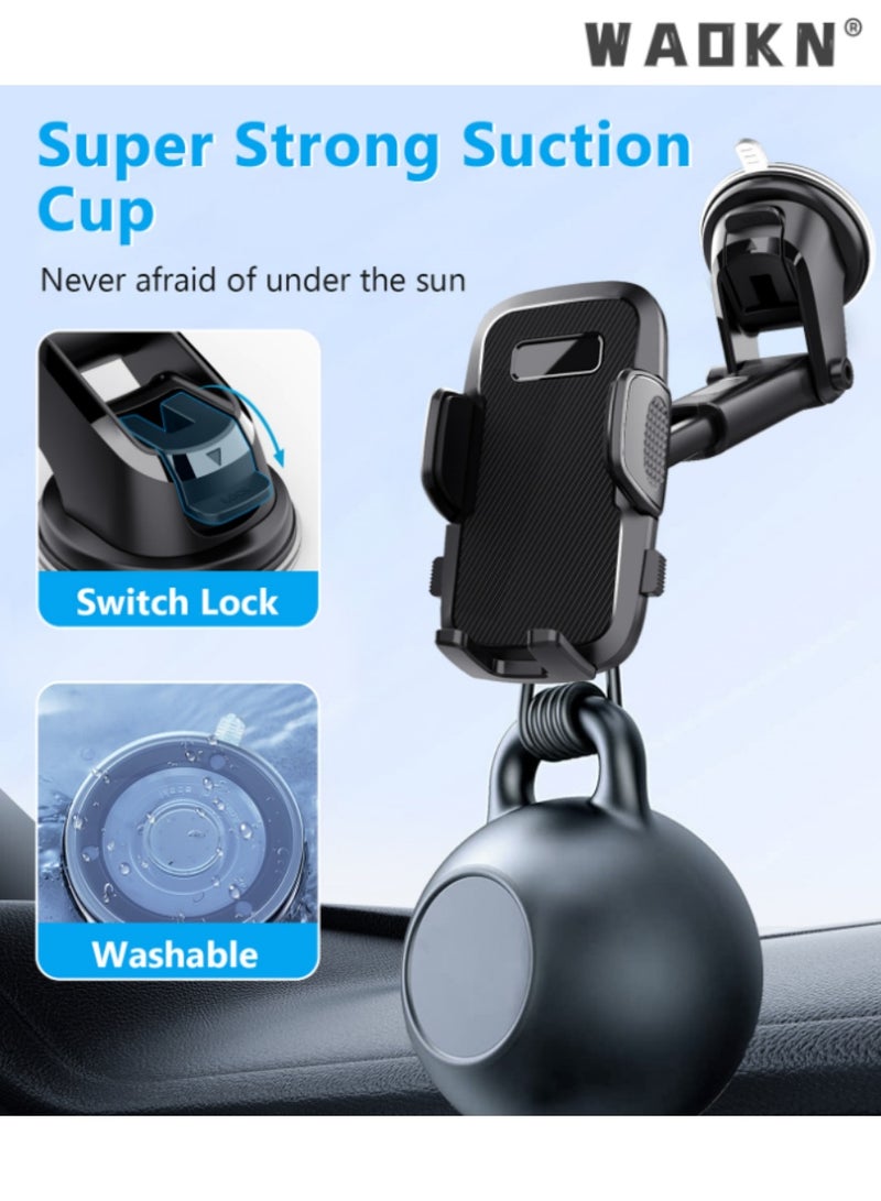WAOKN Universal Dashboard Windshield Car Phone Holder, Ideal for Navigation, Strong Grip Phone Stand, Enhances Driving Safety, Durable and Stylish,Secure and Stable, Perfect for Commuting - Image 3