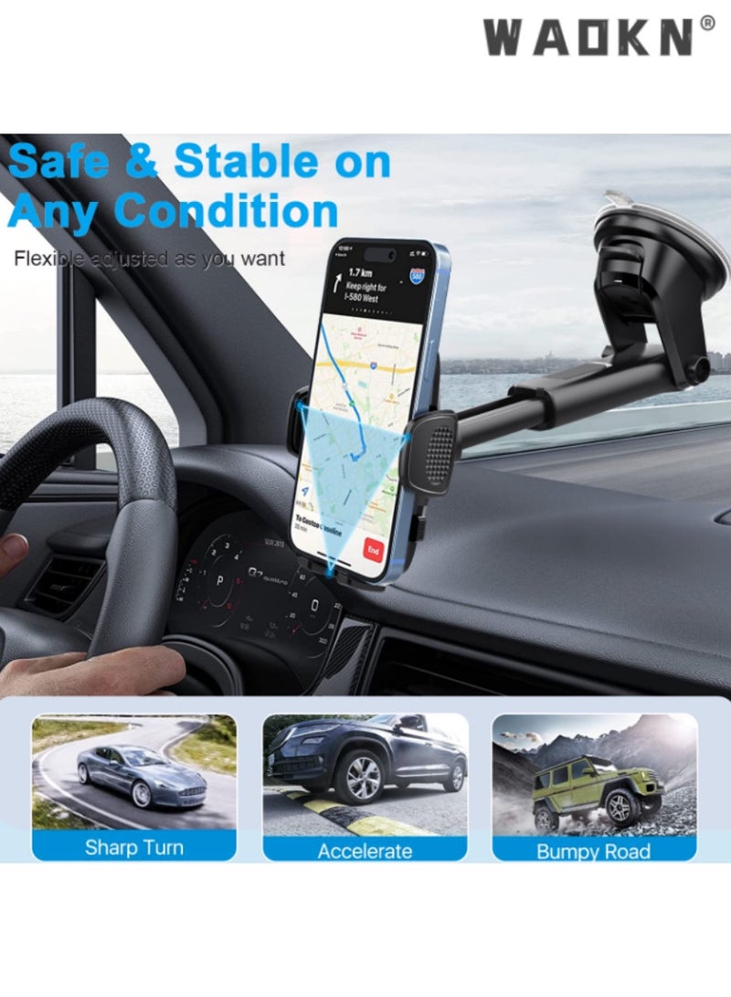 WAOKN Universal Dashboard Windshield Car Phone Holder, Ideal for Navigation, Strong Grip Phone Stand, Enhances Driving Safety, Durable and Stylish,Secure and Stable, Perfect for Commuting - Image 4
