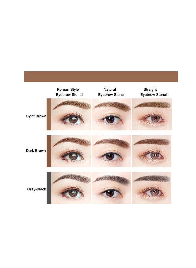 SYOSI 2 Color Eyebrow Powder Palette, Two-tone Eyebrow Powder, Waterproof Brow Powder, Brow Definer Powder Eyebrow Filler to Shape Perfect Brow, Nature Eye Brow Powder Kit (2PCS Dark Brown + Light Brown) - Image 3
