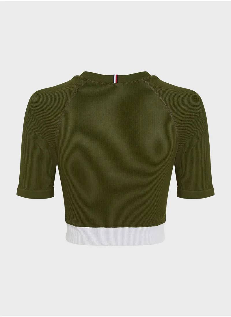 TOMMY HILFIGER Slim Seamless Cropped T-Shirt