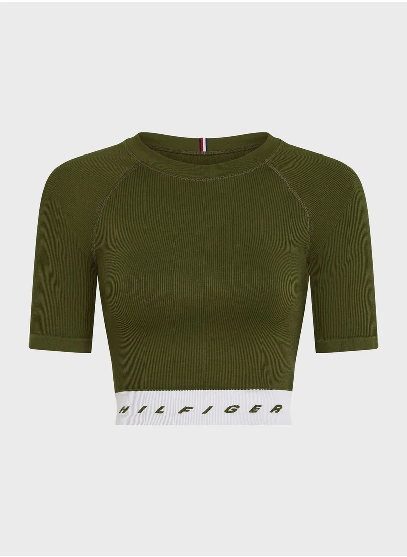 TOMMY HILFIGER Slim Seamless Cropped T-Shirt