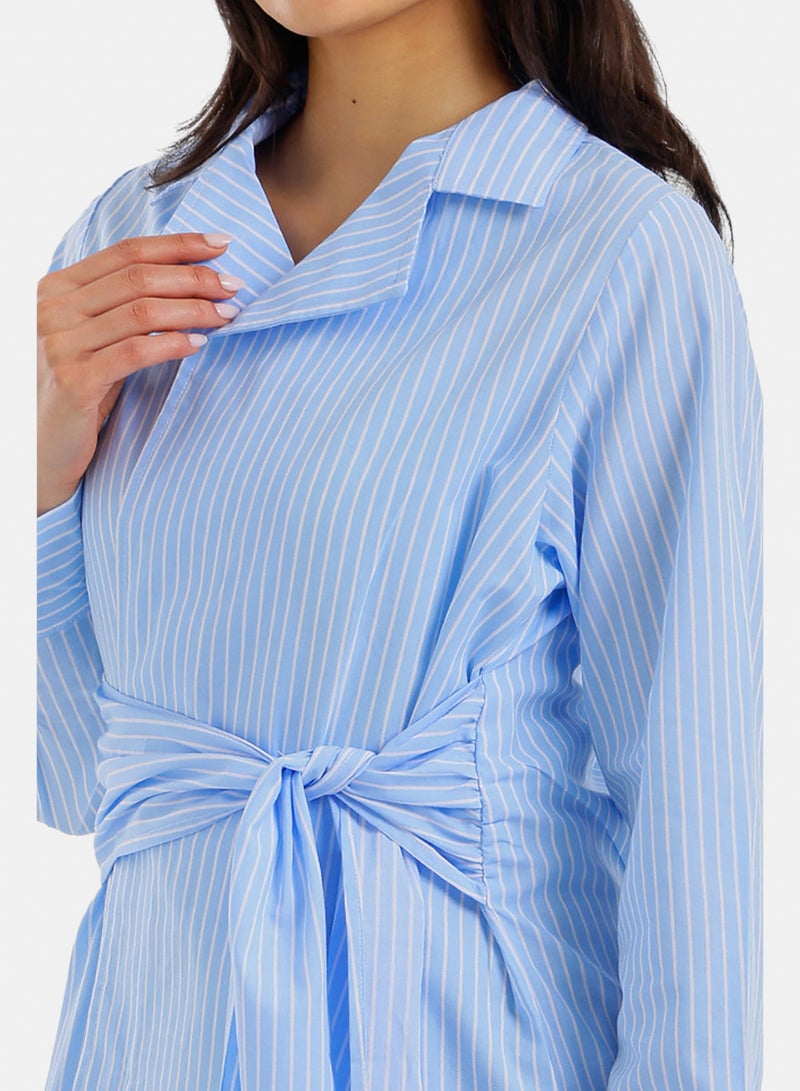 Carina Striped Belted Shirt - Image 5
