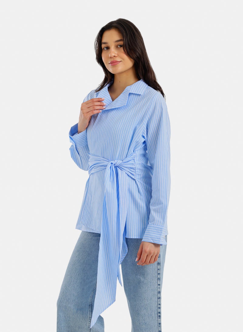Carina Striped Belted Shirt - Image 3