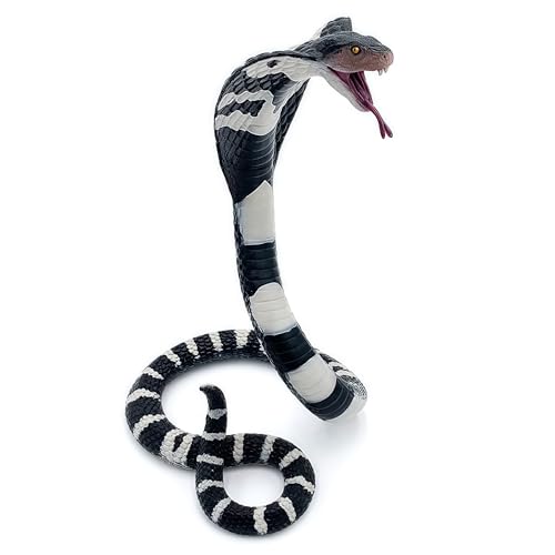 Higherbros Snake Toys Scary Prank Cobra Animal Figures Gag Gifts Halloween Decorations for Childrens Animal Figurines Toys for Home and Garden Decorating - Image 5