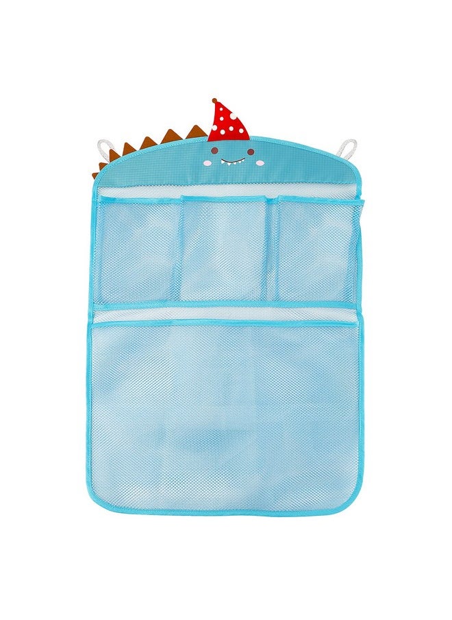 Free Swimming Baby Bath Toy Organizer Set,Quick Drying Mesh Net For Toddler Bathtub Games Holder (Blue)  - Image 5