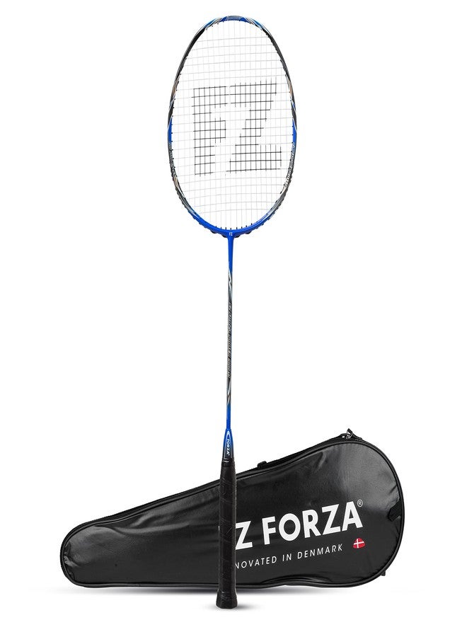 FZ Forza Power 988 Medium Strung Attacking Badminton Racket (Blue/Gray) with Racket Cover - 3U (85-89g), G5 Grip, 40T CNT U-HM Frame, Medium Flex, Head Heavy, 22-28 lbs Tension - Image 1