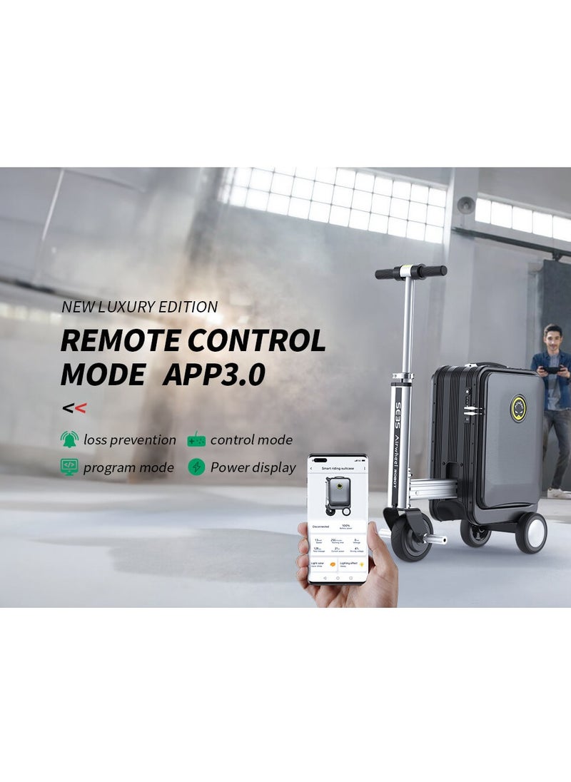Airwheel - Airwheel SE3S Smart Travel Bag Electric Scooter with 250W Motor, Speed ​​up to 13km/h, Controlled via Mobile App, 73.26Wh Lithium-ion Battery (Removable), Charge your devices via external USB ports, Load weight up to 110kg, Allowed to be taken on plane, Bag weight up to 10kg, TSA security lock, LED ambient lighting, Storage space up to 20L - Image 1