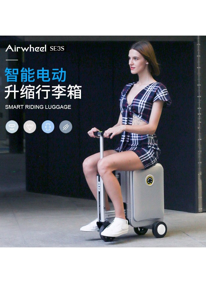 Airwheel - Airwheel SE3S Smart Travel Bag Electric Scooter with 250W Motor, Speed ​​up to 13km/h, Controlled via Mobile App, 73.26Wh Lithium-ion Battery (Removable), Charge your devices via external USB ports, Load weight up to 110kg, Allowed to be taken on plane, Bag weight up to 10kg, TSA security lock, LED ambient lighting, Storage space up to 20L - Image 1
