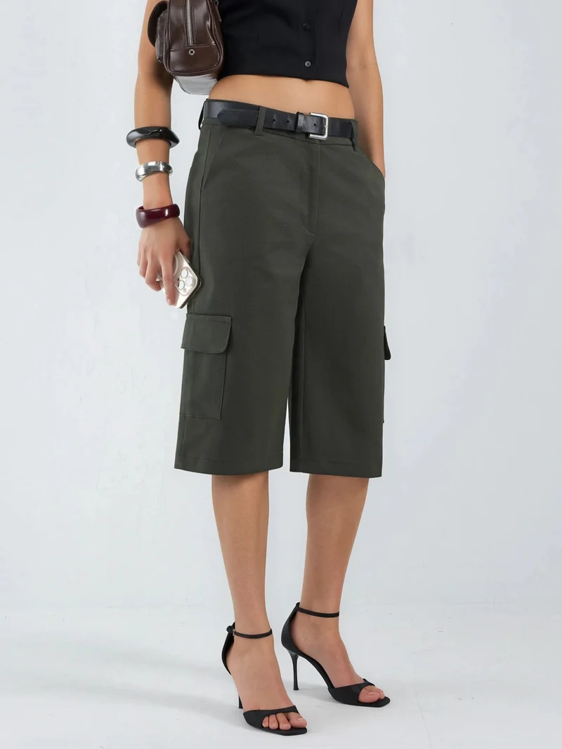هيكاب Low Waist Cargo Shorts (Without Belt)