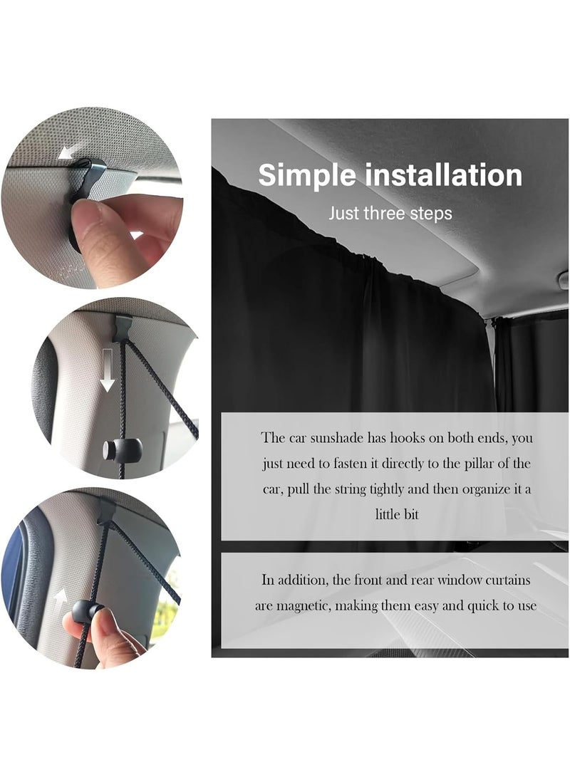 5PCS مجموعة ظلال نافذة السيارة,غطاء نافذة الخصوصية للسيارة لحجب الضوء والخصوصية,ظلال الشمس العالمي لـ CCar للطفل اكسسوارات CCar الداخلية للنوم السفر التخييم - Image 4