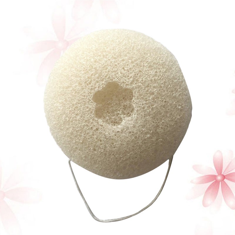 Washing Sponge Facial Active Powder to Fat Exfoliation to Improve Skin Tissue Deep Cleaning Sponge (Beige) - Image 5