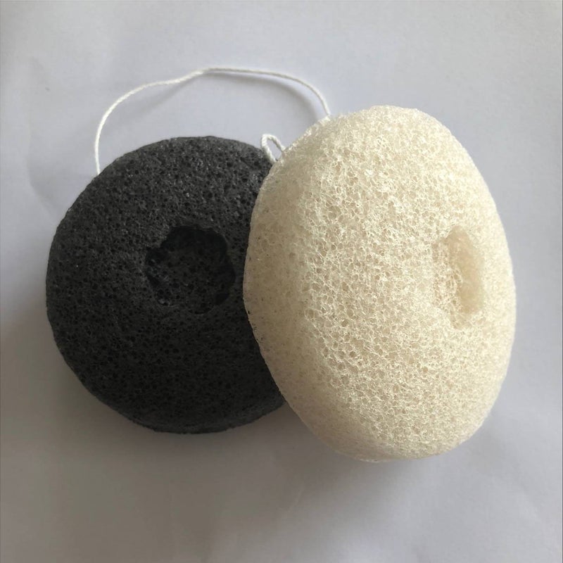 Washing Sponge Facial Active Powder to Fat Exfoliation to Improve Skin Tissue Deep Cleaning Sponge (Beige) - Image 2