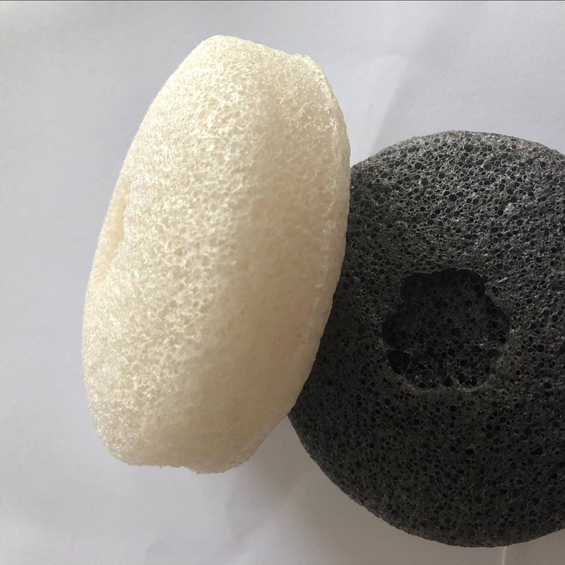 Washing Sponge Facial Active Powder to Fat Exfoliation to Improve Skin Tissue Deep Cleaning Sponge (Beige) - Image 4