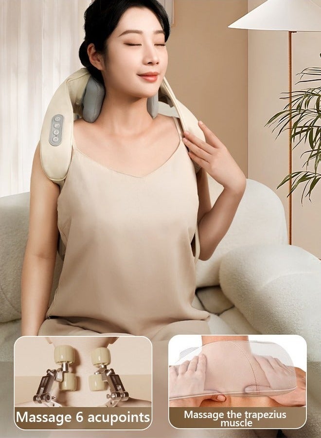Bukela Mini Kneading Neck Massager Shoulder And Neck Hot Compress Massager Trapezius Massage Free Hands  - Image 1