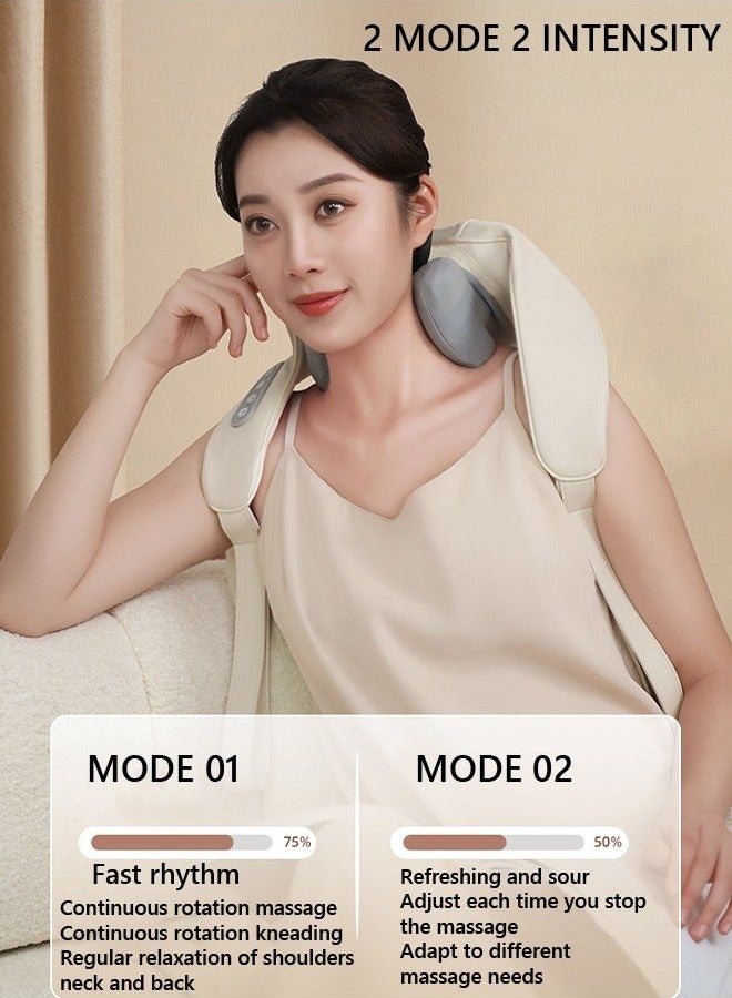 Bukela Mini Kneading Neck Massager Shoulder And Neck Hot Compress Massager Trapezius Massage Free Hands  - Image 4