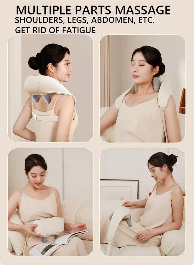 Mini Kneading Neck Massager Shoulder And Neck Hot Compress Massager Trapezius Massage Free Hands