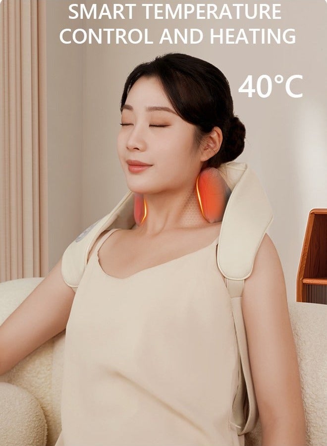 Bukela Mini Kneading Neck Massager Shoulder And Neck Hot Compress Massager Trapezius Massage Free Hands  - Image 2