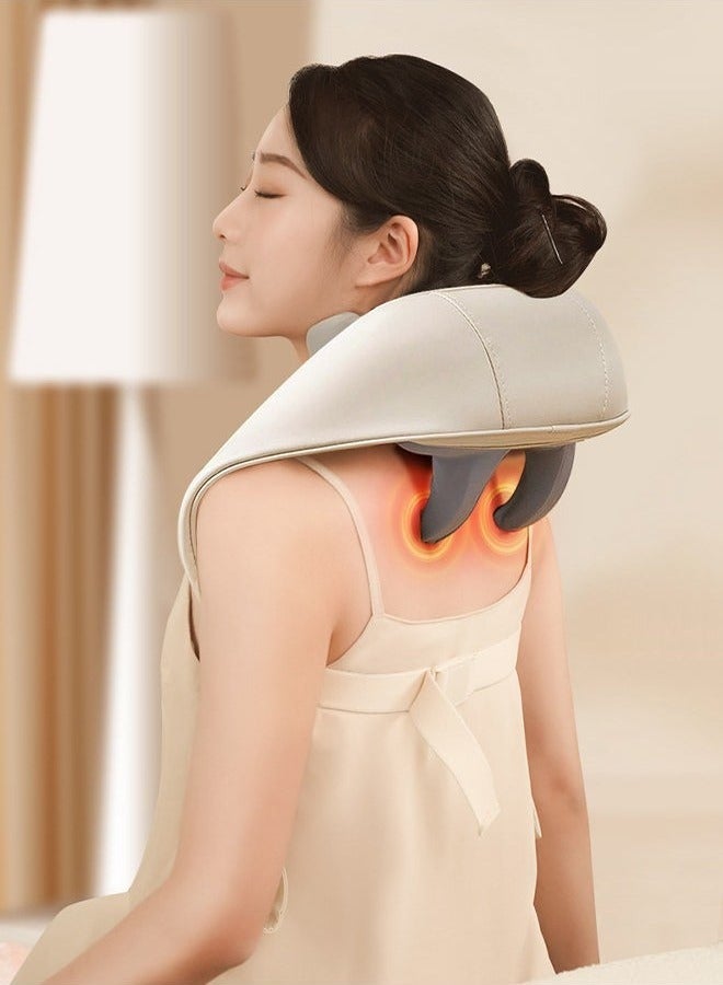 Mini Kneading Neck Massager Shoulder And Neck Hot Compress Massager Trapezius Massage Free Hands