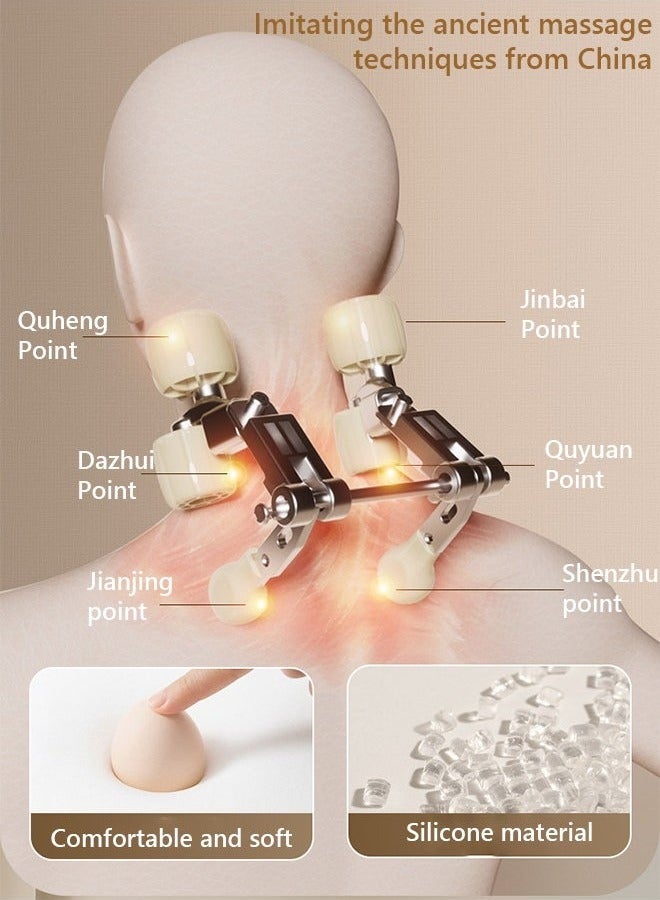 Mini Kneading Neck Massager Shoulder And Neck Hot Compress Massager Trapezius Massage Free Hands