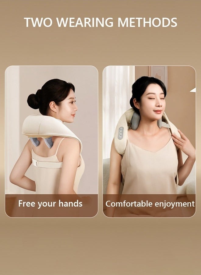 Mini Kneading Neck Massager Shoulder And Neck Hot Compress Massager Trapezius Massage Free Hands