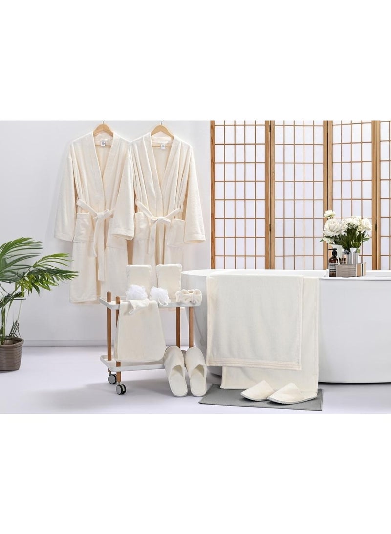 TALA Double Microfiber Bathrobe Set, 14 Pieces - Image 1