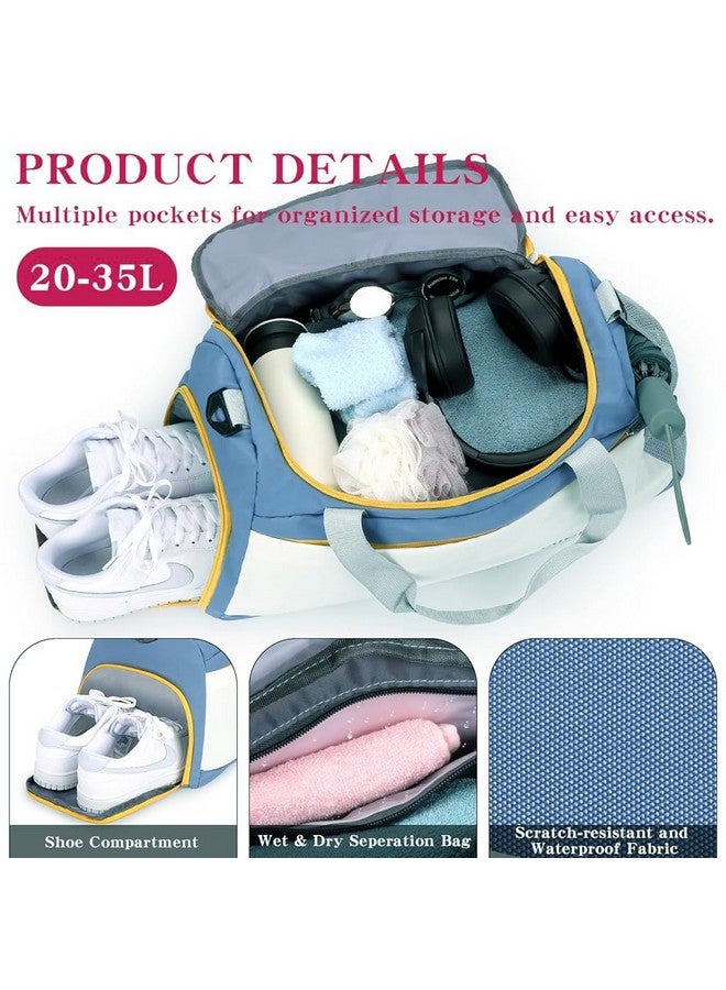 PALAY® Travel Bags for Luggage Muti- Pocket Sports Duffle Bags for Women with Wet Pocket & Shoe Compartment Weekender Overnight Gym Bags for Women - Image 5