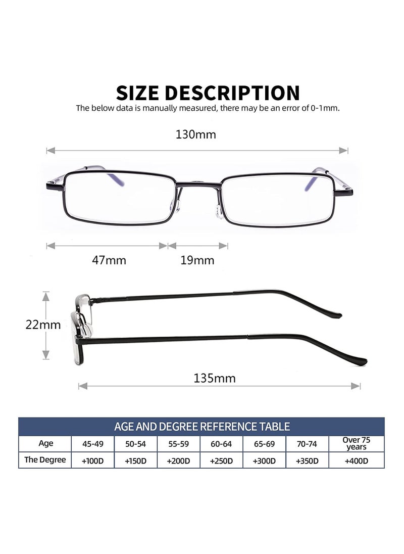 Estelle Light Blocking Reading Glasses Slim Pocket Readers with Pen Clip Case Mini Lightweight Readers Black  - Image 5