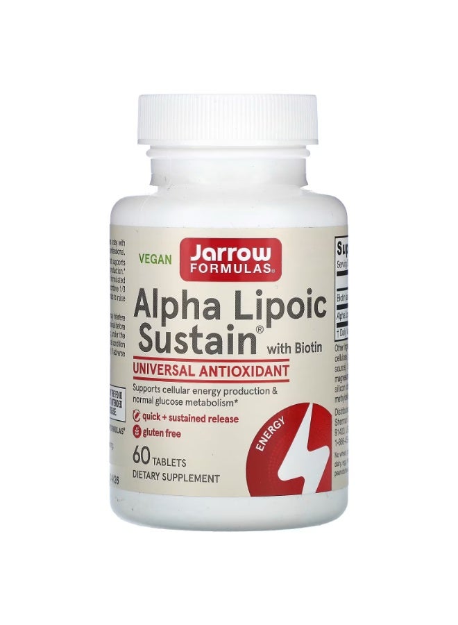 jarrow formulas Alpha Lipoic Sustain with Biotin 60 Tablets