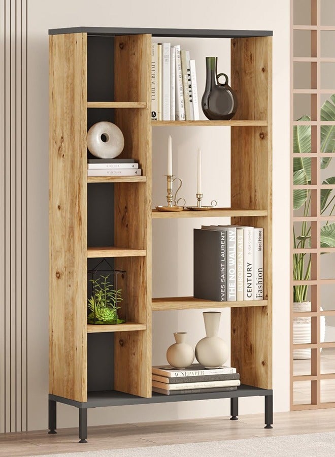 Home Canvas رف كتب ملكي من قماش المنزل، صنوبر ورمادي - Image 3