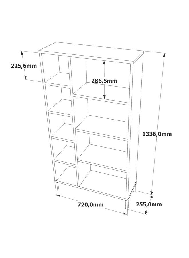 Home Canvas رف كتب ملكي من قماش المنزل، صنوبر ورمادي - Image 5