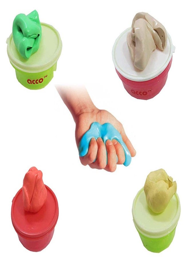 Acco Therapy Putty (100gms Pack) (Set of 5- Tan, Yellow, Red, Green, Blue, Grey) | Hand Grip Exercise Therapy Putty - Image 1