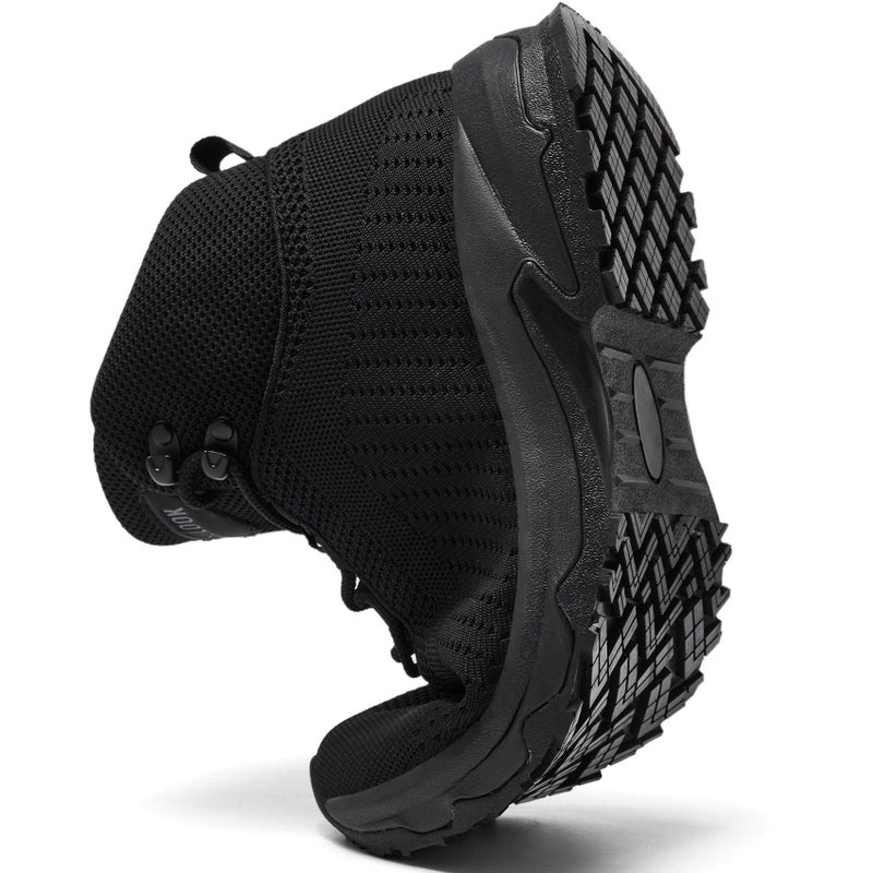 SHULOOK Non Slip Work Boots for Men Slip Resistant Lightweight Kitchen Chef Shoes for Restaurant Food Service Comfy Working Shoe Ankle Support Mesh Walking Footwear Black 8 - Image 5