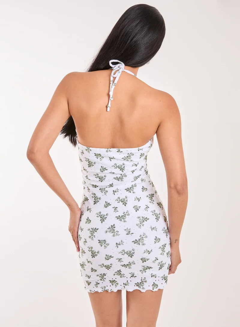 Pink Vanilla Floral Broderie Mini Dress