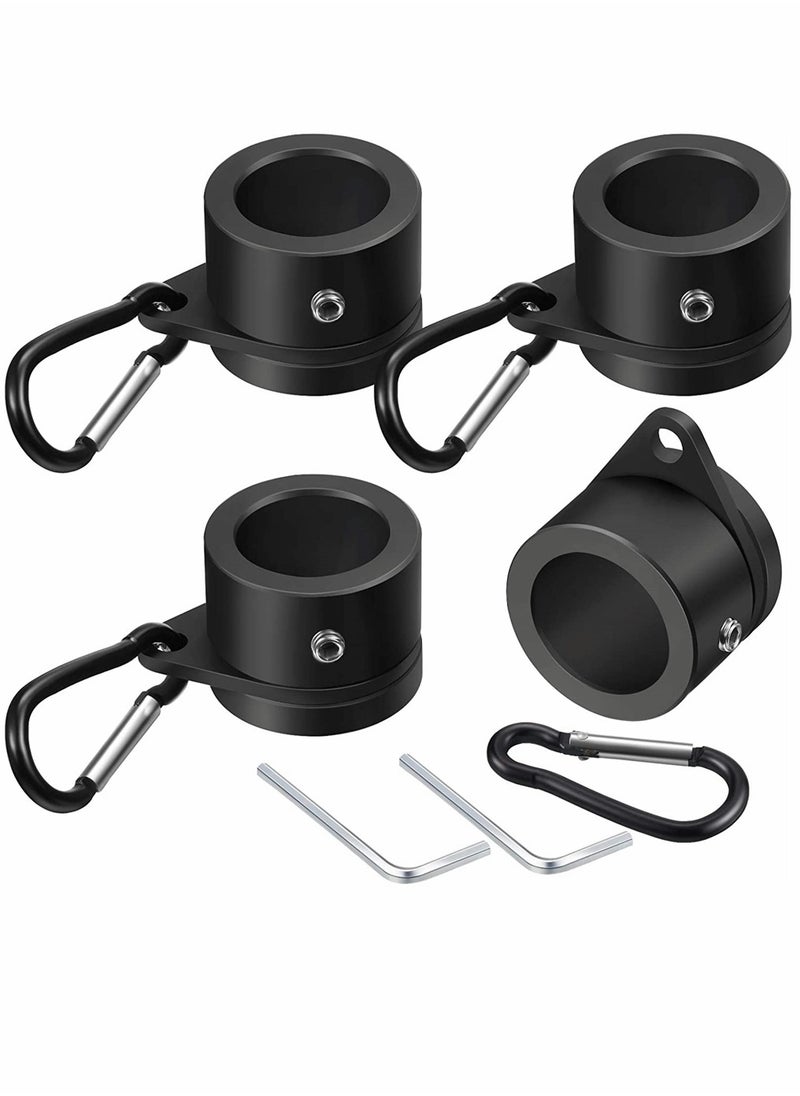 Flag Pole Rings, Aluminum Alloy Mounting Rings, 360 Degree Rotating Flagpole, Anti Wrap Flag Pole with Clip Hook, for 1 Inch Diameter Flag Pole 4 Pieces (Black) - pzsku/Z1D440C5250AF477C5FA8Z/45/_/1721011565/6f4a363c-bcb1-4327-a215-3c4b968ca924