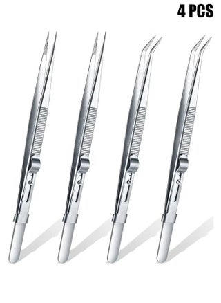 Anti-Static Stainless Steel Tweezers Precision Tweezers Set, for Electronics Laboratory Work Jewelry-Making Craft Soldering Etc 4 Pieces - pzsku/Z1D44162305EF3A8915D1Z/45/_/1720516554/af284913-d308-46d5-9c14-f320062e5bec