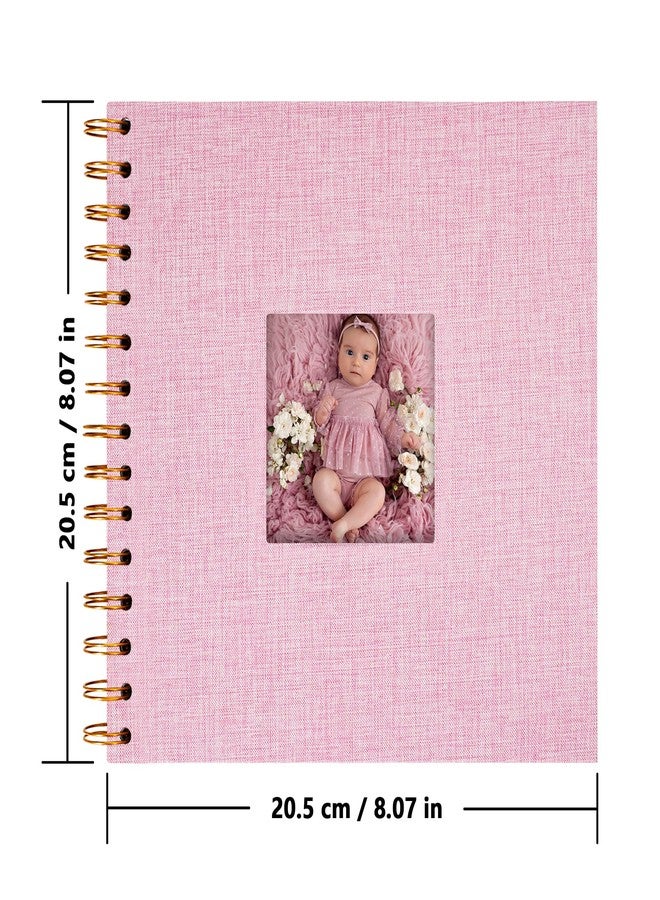 Yopih Linen Covered Scrapbook Photo Album, 8x8 Inches with Hardcover Kraft White Pages - Ideal for Travel, Wedding, Guest Book, Christmas, Baby Shower (20 Sheets/40 Pages) - Image 3